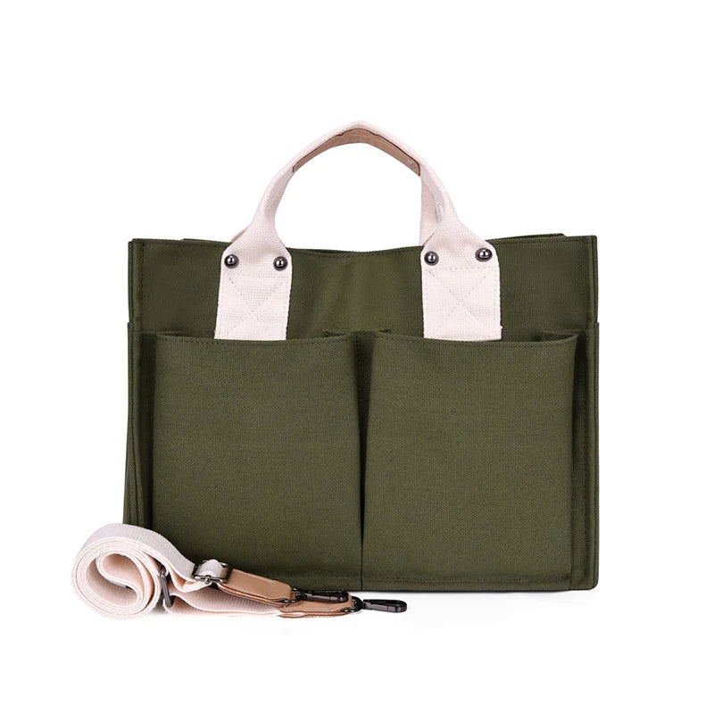 Large Canvas Handbag Vintage Tote Bag Female Portable Business Briefcase