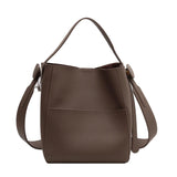 Women's PU Leather Bucket Crossbody Bag
