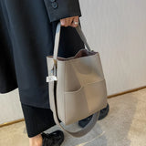 Women's PU Leather Bucket Crossbody Bag