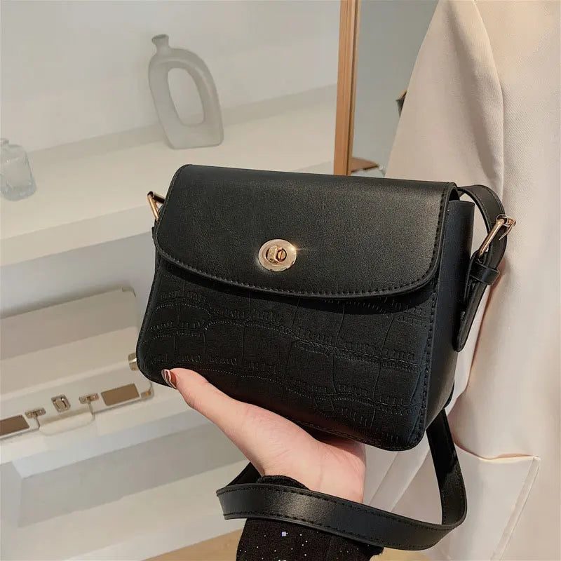 Small Square Handbag for Women PU Shoulder Bag Crossbody Purse