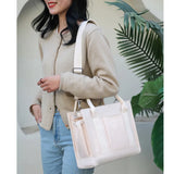 Women's Waterproof Nylon Shoulder Bag Crossbody Tote with Pockets