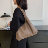 Women's Leather Shoulder Tote Bag - Large Capacity Shopper Handbag