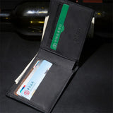 Slim PU Leather Short Wallet Men Male Zip Wallet Purse