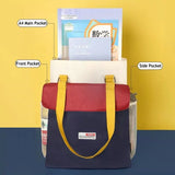 Waterproof School Book Bag A4 Bookbag for Kids, Study Bag for Hand Books