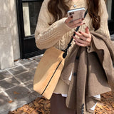 Vintage Women Bucket Shoulder Bag High Capacity Crossbody Bags Casual Purse