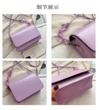 Women Square Crossbody Bags Acrylic Chain Messenger Purse Handbags
