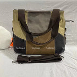 Women's Large Capacity Canvas Shoulder Handbag Retro Patchwork College