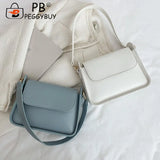 Female Square Armpit Bags Small Pure Shopping Underarm Bag