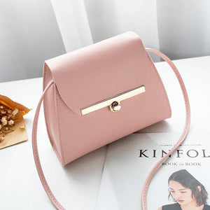 Flap Shoulder PU Leather Bags Women Girls Mini Messenger Chest Bag