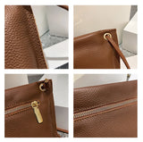 Small Leather Crossbody Bag for Women Solid Bucket Messenger Purse