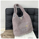 Soft Lambhair One Shoulder Bag High-capacity Handbag