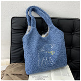 Soft Lambhair One Shoulder Bag High-capacity Handbag