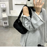 Faux Fur Women's Clutch Purse Winter Soft Plush Handbag