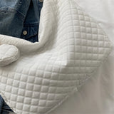 Nylon Quilted Shoulder Handbag Large Capacity with Small Purse
