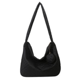 Nylon Quilted Shoulder Handbag Large Capacity with Small Purse