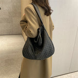 Nylon Quilted Tote Bag Large Capacity Shoulder Satchel