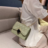 Rhombus Shoulder Bag Geometric Lock Chain Messenger Bag