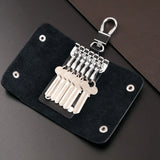 Men Key Wallets Solid PU Leather Keychain Protection