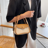 Khaki Women's Shoulder Bag Small Flap Crossbody Bag