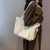 Canvas Shoulder Bags Women's Casual Satchel Solid Hobo for Travel Work Daily