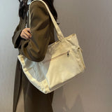 Canvas Shoulder Bags Women's Casual Satchel Solid Hobo for Travel Work Daily