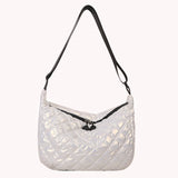 Quilted Top-handle Bags Rhombus Pattern Purses Large Satchel