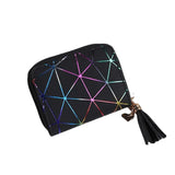 Leather Women's Wallet with Tassel Zipper Purses