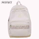 Floral Prints Laptop Bookbag Zipper Shoulder Rucksack for Teens