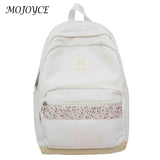 Floral Prints Laptop Bookbag Zipper Shoulder Rucksack for Teens