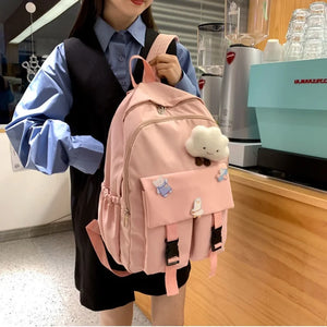 Large Capacity Youth Schoolbag Men's Backpack Girls' Nylon Backpacks