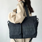 Large Capacity Female Bag Tooling Style Student Nylon Foreign Style