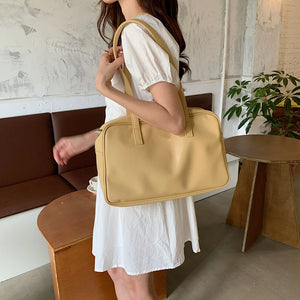 Large Capacity Soft PU Leather Women's Casual Travel Tote