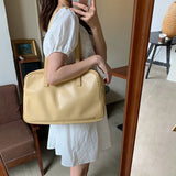 Large Capacity Soft PU Leather Women's Casual Travel Tote