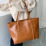 Large Capacity Women Handbags Solid Crossbody Bags PU Leather Tote Bags