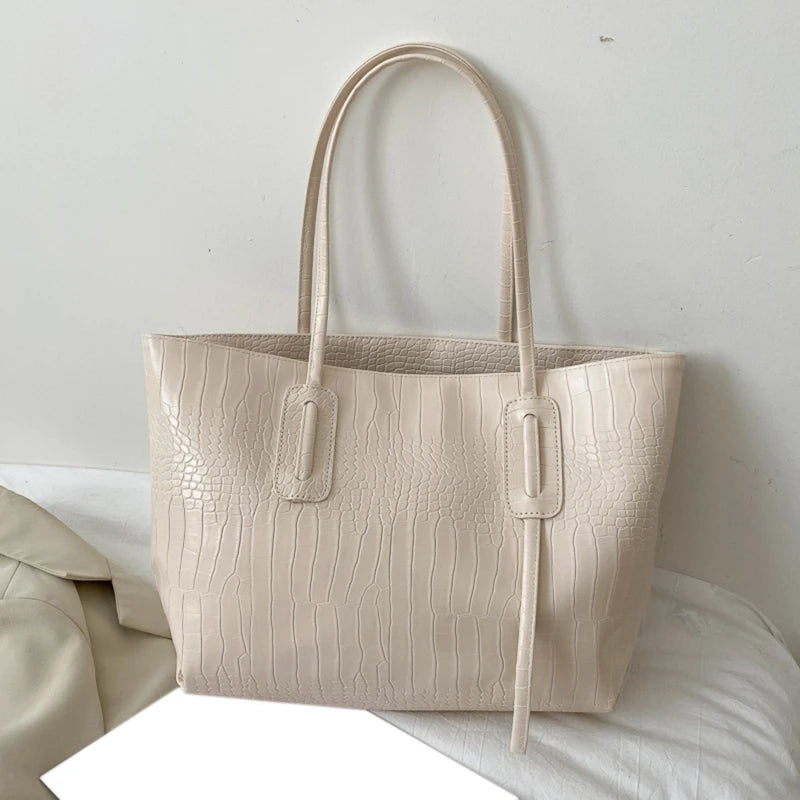 Large Capacity Women Handbags Solid Crossbody Bags PU Leather Tote Bags