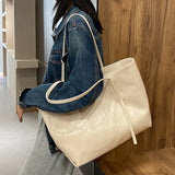 Large Capacity Women Handbags Solid Crossbody Bags PU Leather Tote Bags