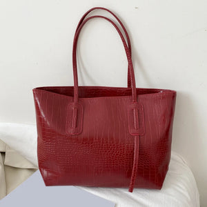 Large Capacity Women Handbags Solid Crossbody Bags PU Leather Tote Bags