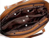 Large-capacity Oil Wax Leather Shoulder Handbag