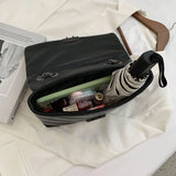 Lattice Pattern Handbag Soft PU Leather Female Handbags Chain Travel Bags
