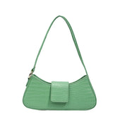 Women's Leather Saddle Crossbody Bag Underarm Shoulder Travel Handbag