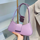 Women's Leather Saddle Crossbody Bag Underarm Shoulder Travel Handbag