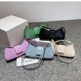 Women's Leather Saddle Crossbody Bag Underarm Shoulder Travel Handbag