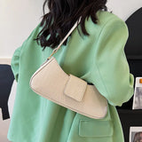 Women's Leather Saddle Crossbody Bag Underarm Shoulder Travel Handbag