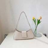 Women's Leather Saddle Crossbody Bag Underarm Shoulder Travel Handbag