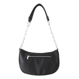 Leather Underarm Bag Messenger Bag with Zipper Shoulder Bag Handbag