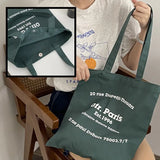 Canvas Shoulder Bag Soft Cloth Large Capacity Girls Travel T