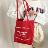 Canvas Shoulder Bag Soft Cloth Large Capacity Girls Travel T