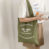 Canvas Shoulder Bag Soft Cloth Large Capacity Girls Travel T