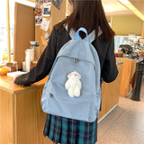 Nylon Student Backpack Women School Bags Teen Girls Harajuku Female Bag