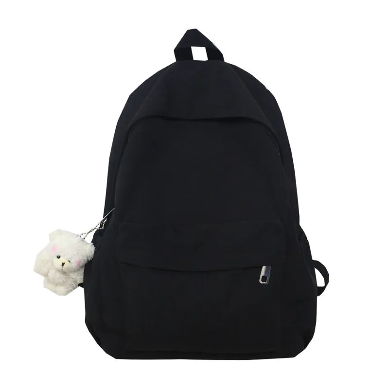 Nylon Student Backpack Women School Bags Teen Girls Harajuku Female Bag